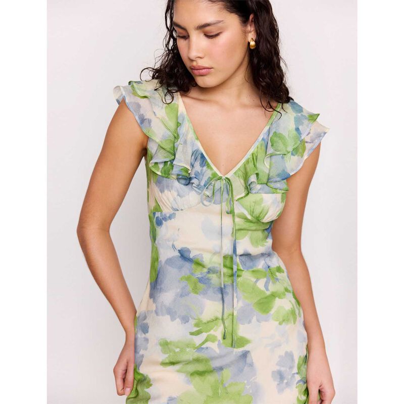 MINKPINK Carrie Ruffled Midi Dress image number 2